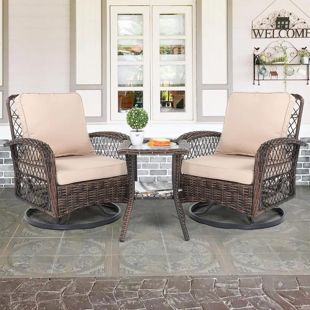 Outdoor Furniture Metal Chairs - Ensemble de meubles de patio 3