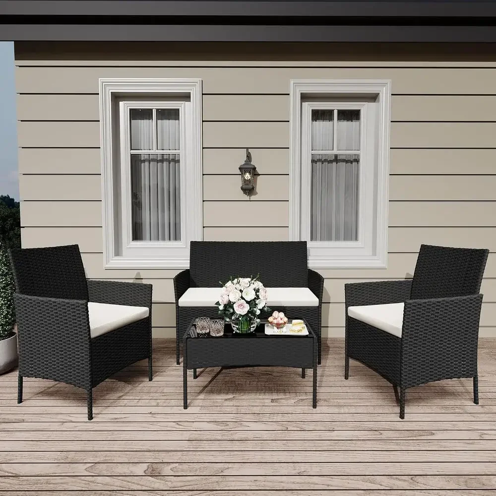 Outdoor Furniture Loveseat - Ensemble de 4 meubles de patio