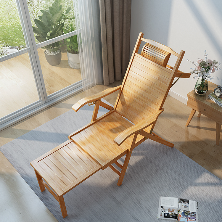 Outdoor Furniture Designer - Chaise longue pliante en bambou au