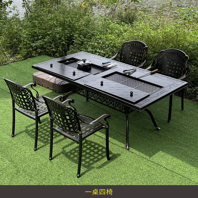 Outdoor Furniture Wooden - Ensemble de meubles en fer forgé