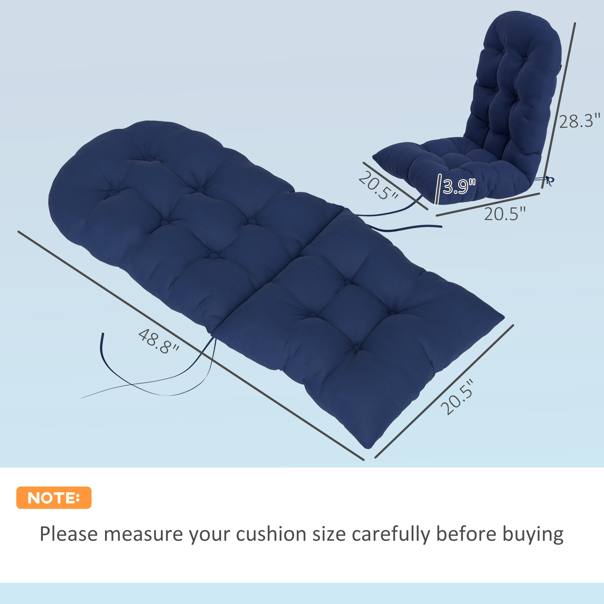 Coussins Adirondack Outsunny,  - Outdoor Furniture Cushions 22 X 22 avis et prix