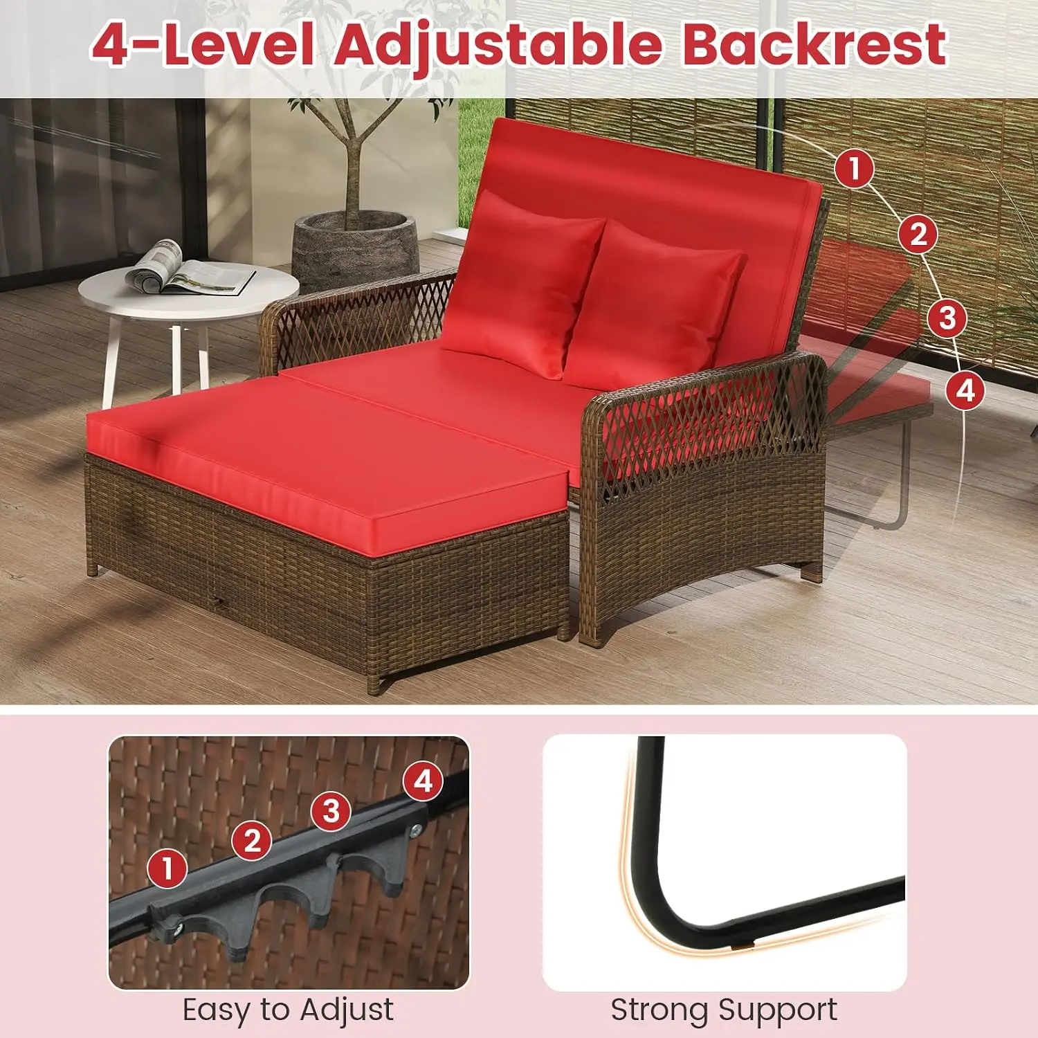 Canapé-lit d'extérieur, ensemb - Outdoor Furniture Loveseat avis et prix