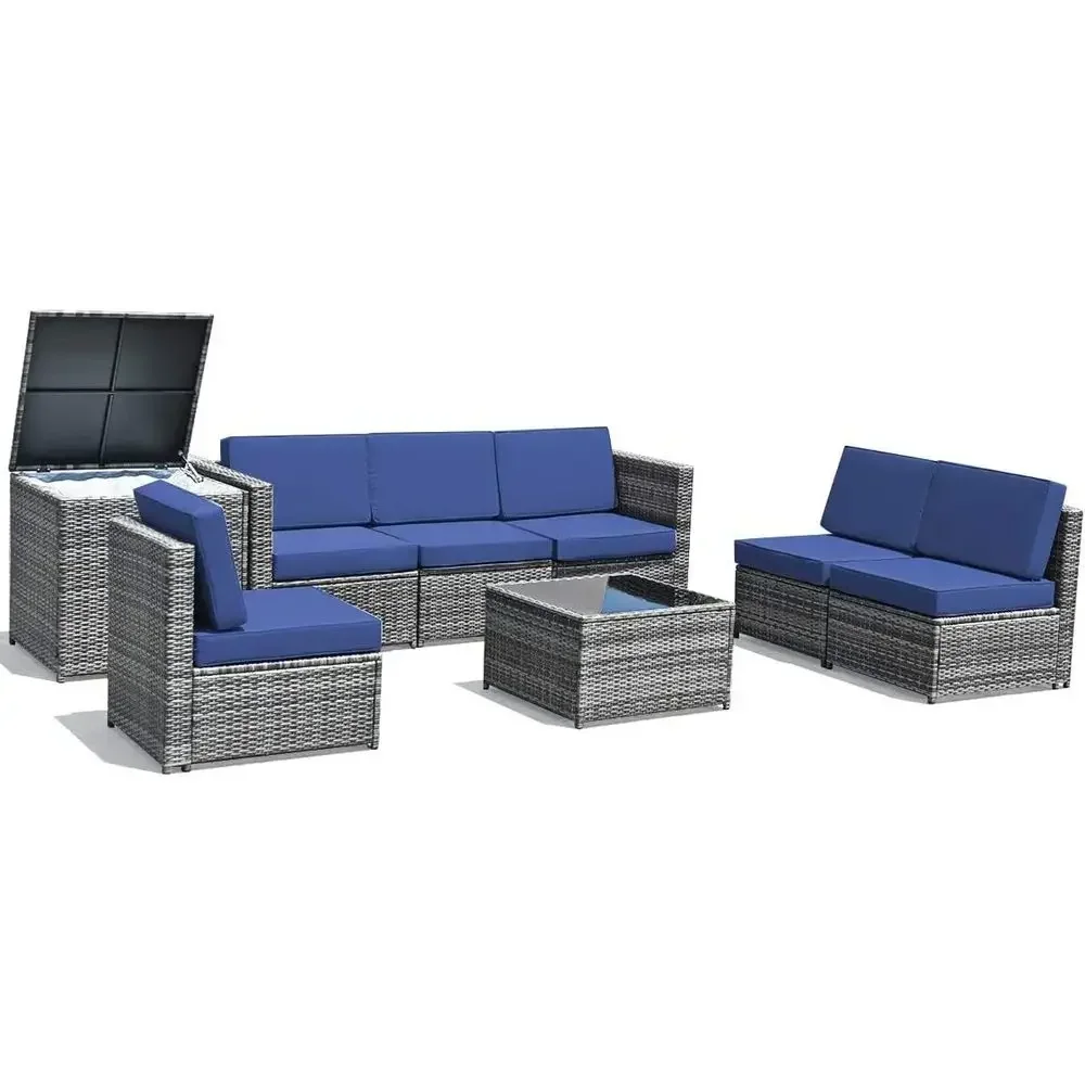 Ensemble de meubles de patio e - Outdoor Furniture With Storage For Cushions avis et prix