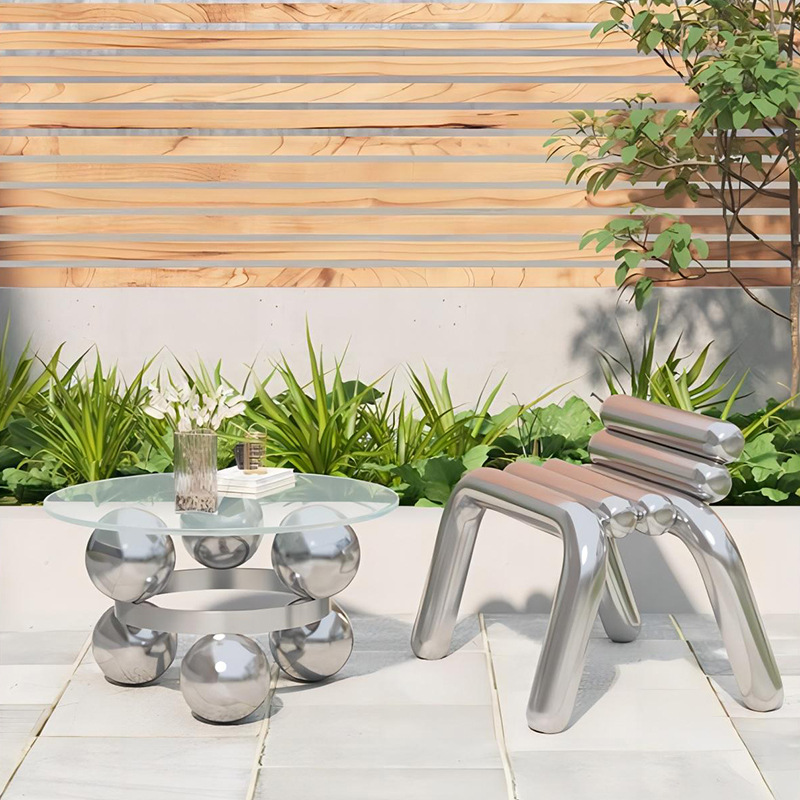 Chaise en acier inoxydable, ta - Outdoor Furniture Metal Chairs avis et prix