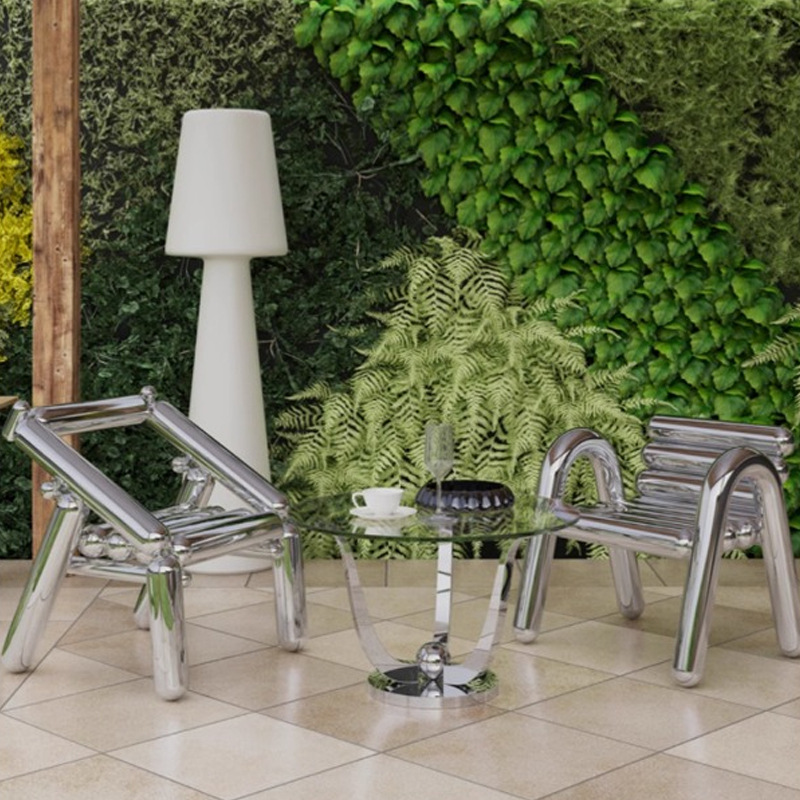 Chaise en acier inoxydable, ta - Outdoor Furniture Metal Chairs avis et prix