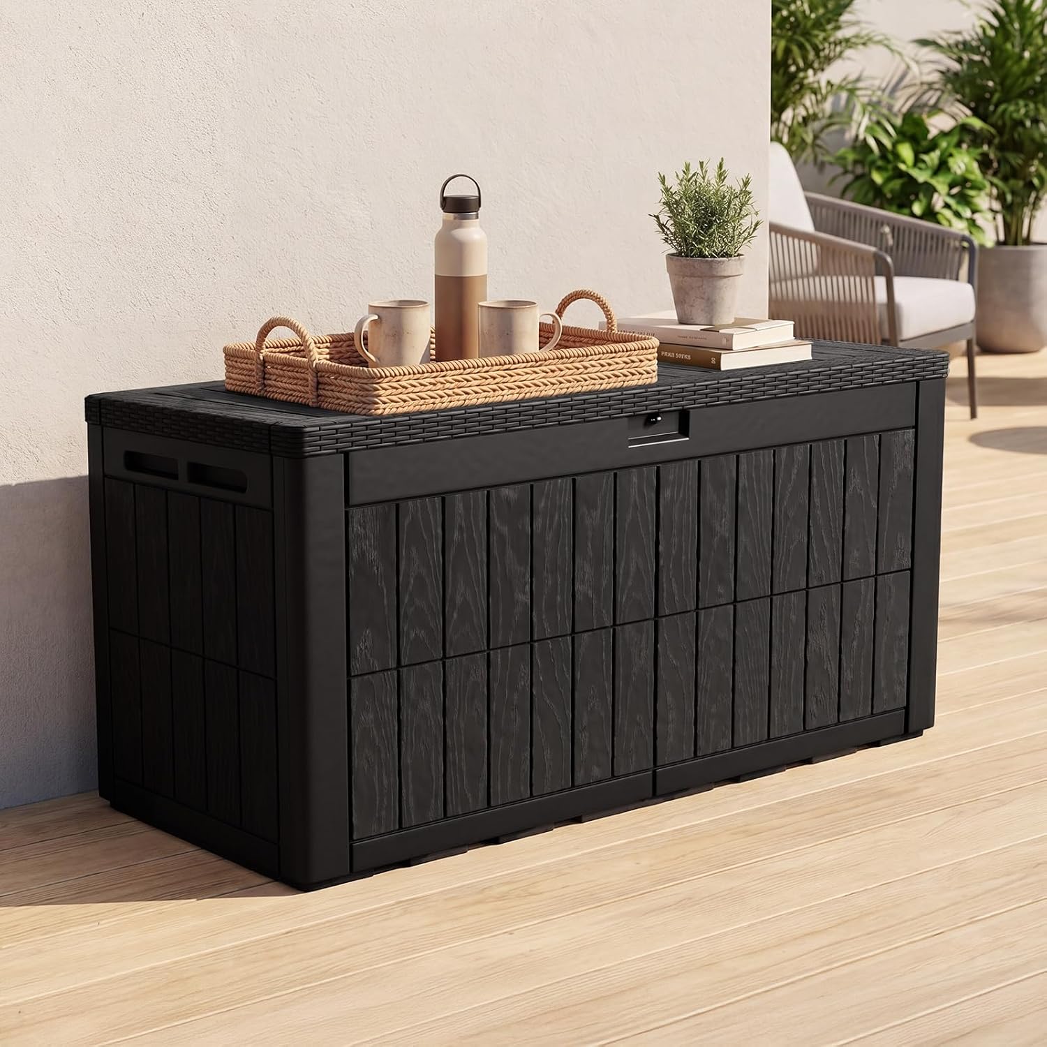 Bac de rangement extérieur gra - Outdoor Furniture With Storage For Cushions avis et prix