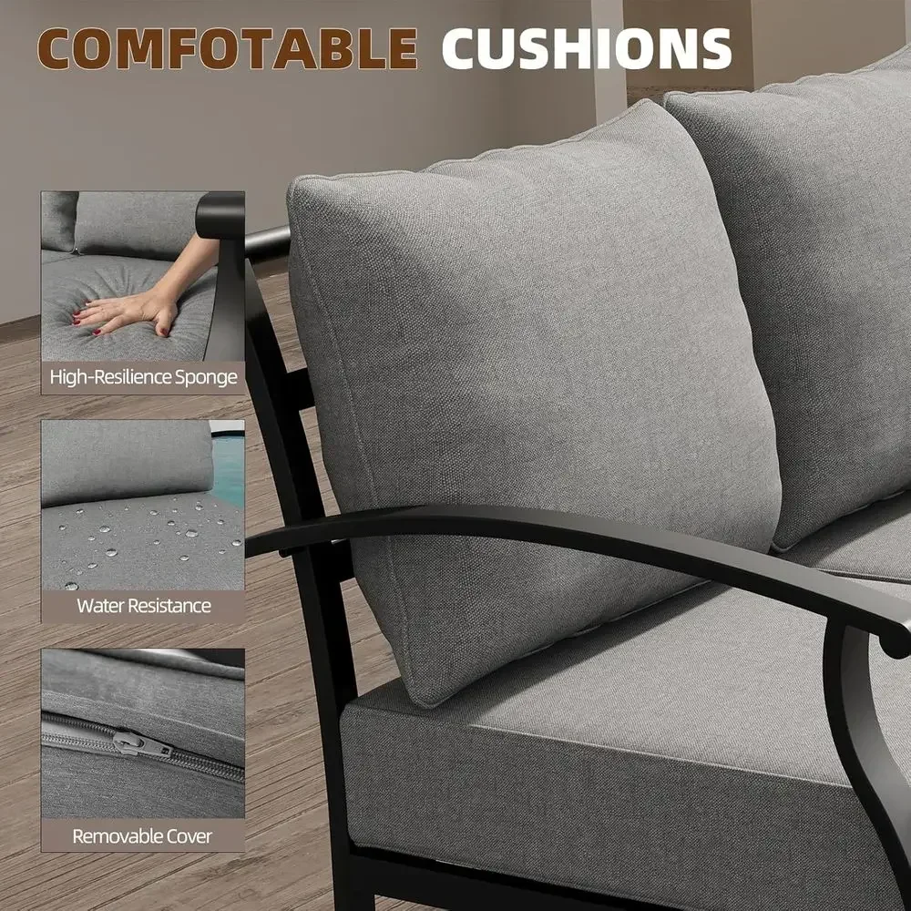 Ensemble de mobilier de patio  - Outdoor Furniture Metal Chairs avis et prix