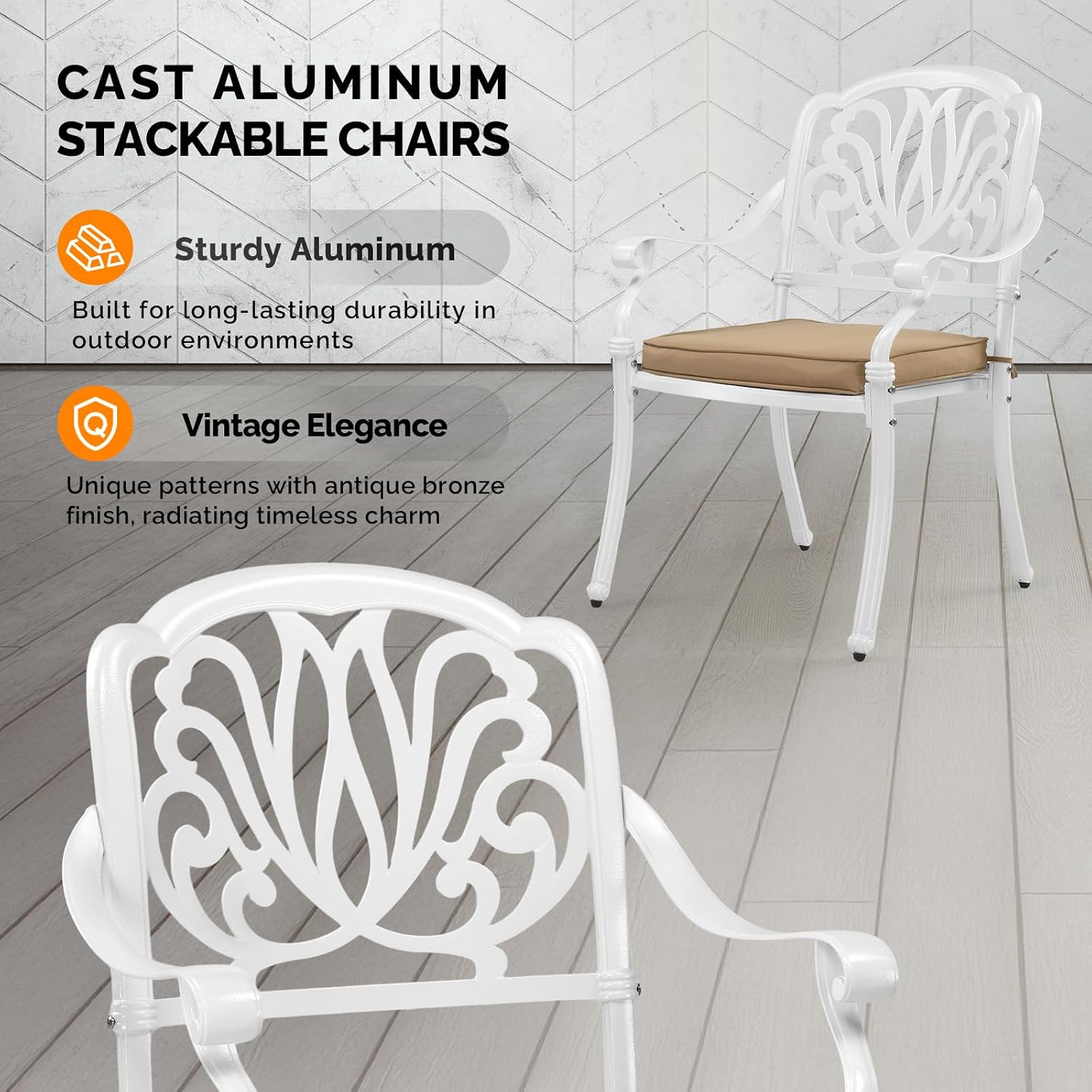 Ensemble de chaises de salle à - Outdoor Furniture Metal Chairs avis et prix