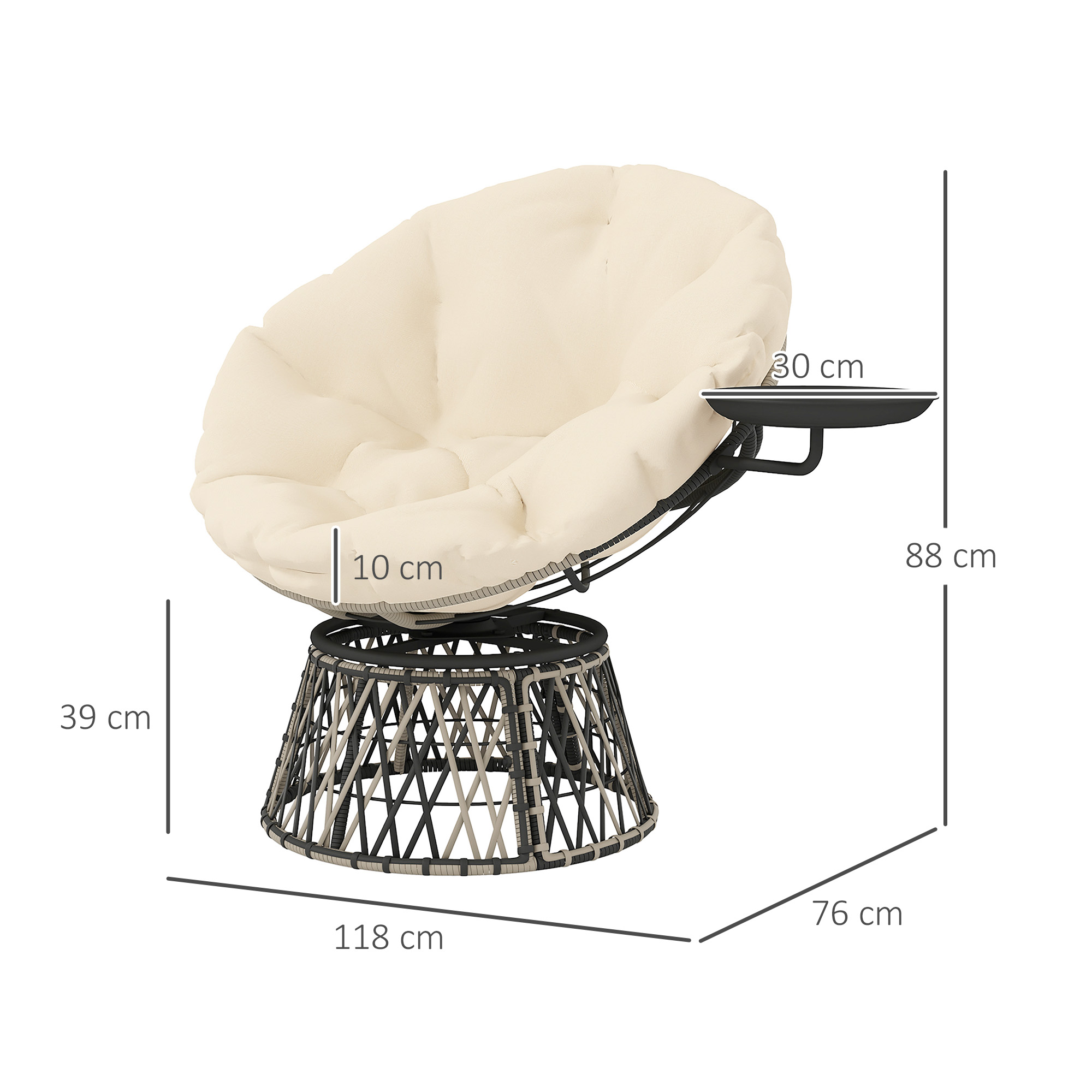 Fauteuil pivotant d'extérieur  - Outdoor Furniture Metal Chairs avis et prix