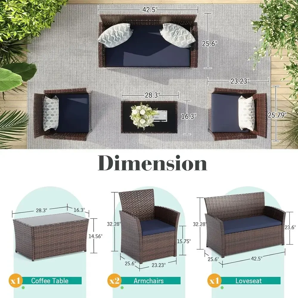 Ensemble de mobilier d'extérie - Outdoor Furniture Loveseat avis et prix