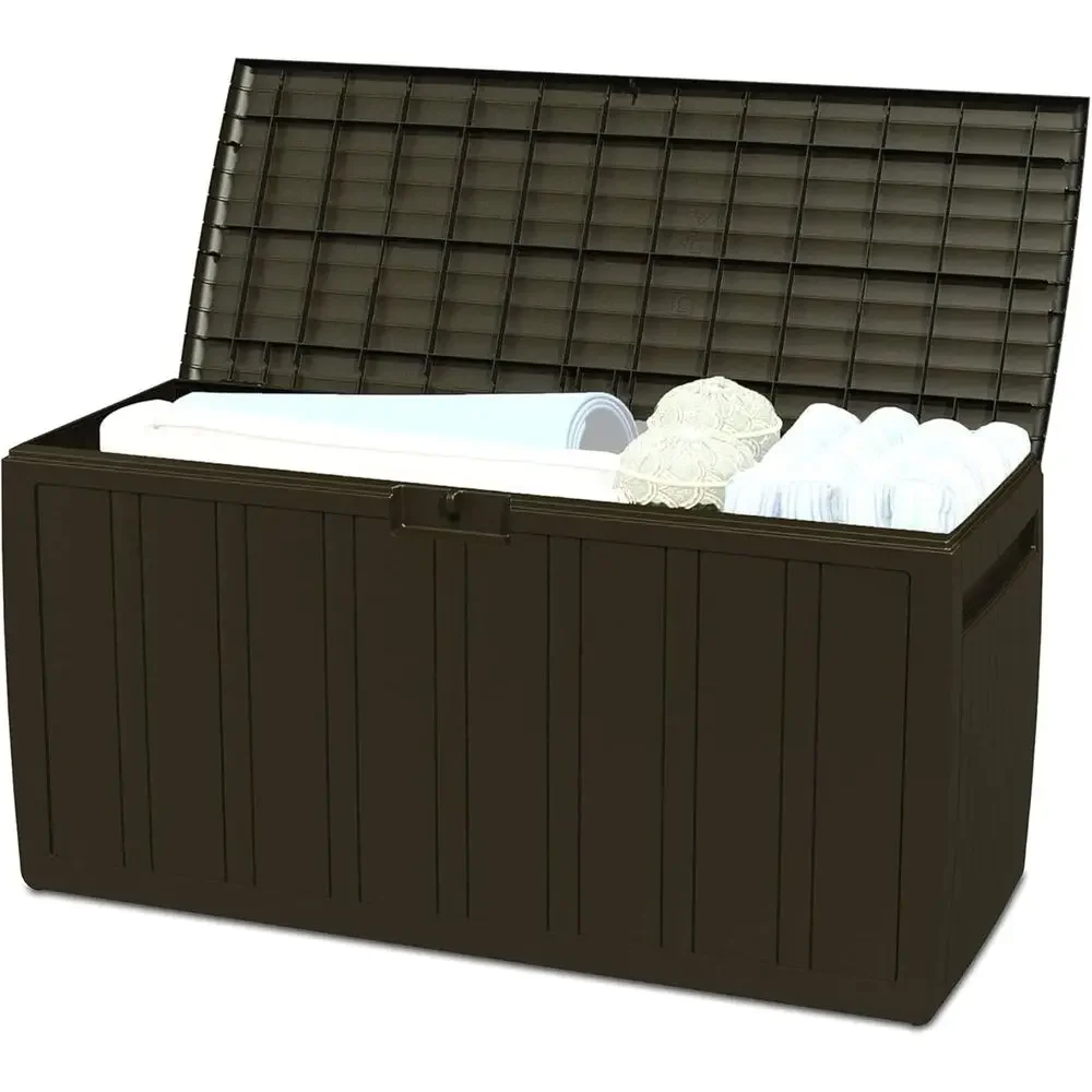 Bac de rangement extérieur bru - Outdoor Furniture With Storage For Cushions avis et prix