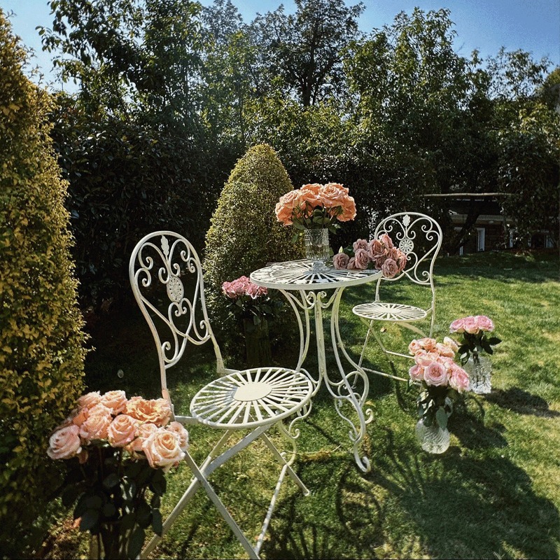 Table et chaises en fer forgé  - Outdoor Furniture Metal Chairs avis et prix