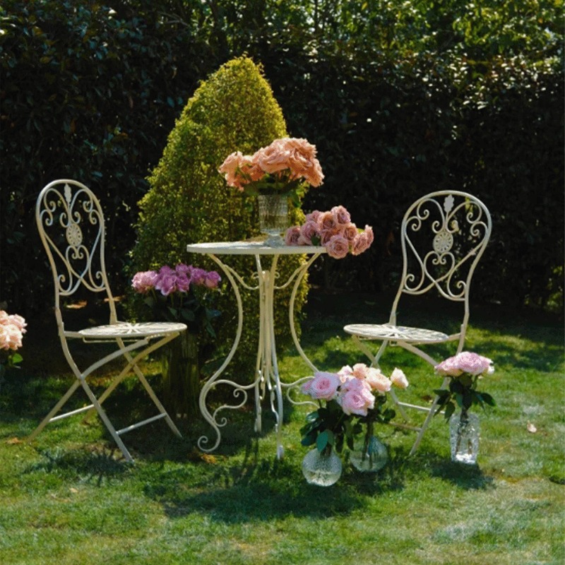 Table et chaises en fer forgé  - Outdoor Furniture Metal Chairs avis et prix
