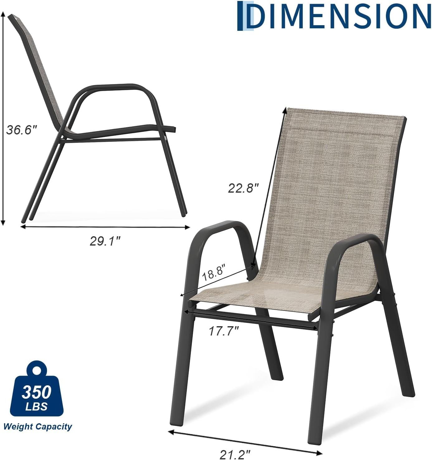 Ensemble de 4 chaises de salle - Outdoor Furniture Metal Chairs avis et prix