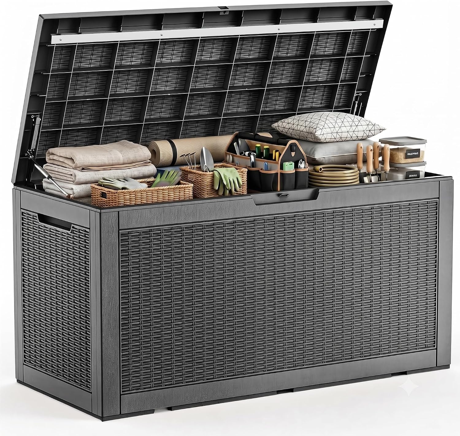 Grande boîte de rangement exté - Outdoor Furniture With Storage For Cushions avis et prix