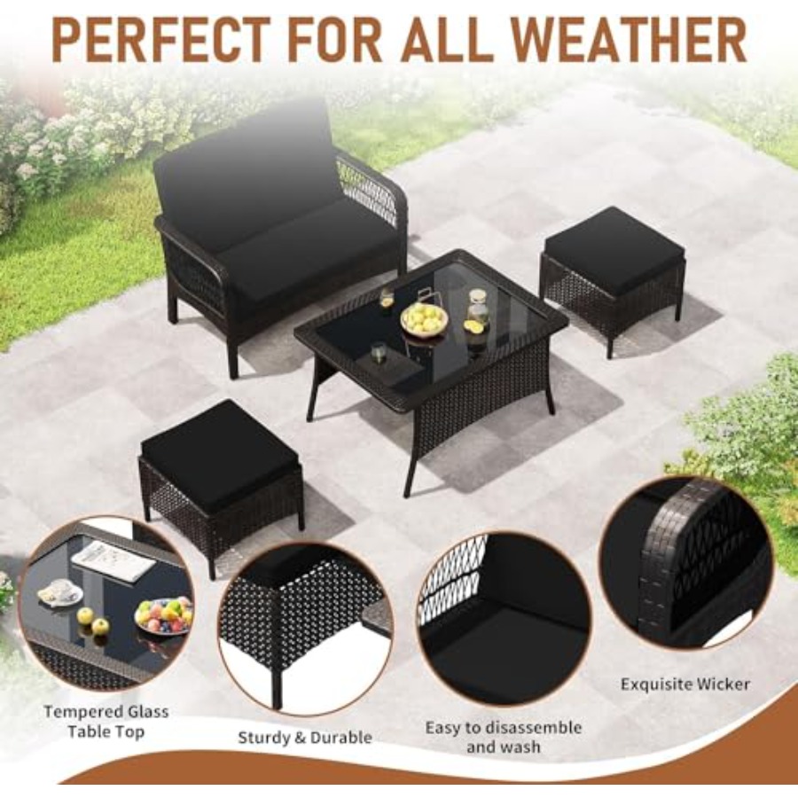 Ensemble de meubles de patio e - Outdoor Furniture Loveseat avis et prix
