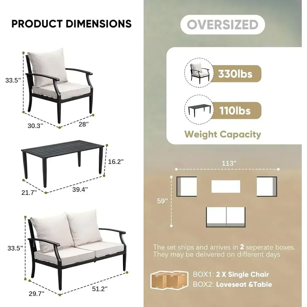 Ensemble de mobilier d’extérie - Outdoor Furniture Loveseat avis et prix